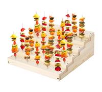 PH PandaHall 180 Trous Presentoir Aperitif Buffet Support Buffet Support à Brochettes 6 Niveaux Présentoir en bois pour fête Lollipop, buffet, brochettes apéro, Desserts Fruits Légumes