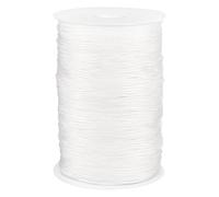 PH PandaHall 182m Cordon torsadé en Nylon, 1,5 mm Cordon à nœud Chinois Blanc Cordon tressé Cordon d'ombrage Cordon de Bracelet Cordon de Stores Cordon tressé pour Attrape-rêves Nouage Regroupement