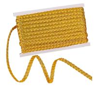 PH PandaHall 18m Cordon en Polyester Tressé Doré, 10mm Garniture de Tresse de Ficelle Plate 3 épaisseurs de Cordon de Bricolage Ruban de Tissu Décoratif pour Costumes, Couture, Décoration D'Intérieur