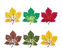 PH PandaHall 18PCS Patchs Thermocollants Feuille D'Érable Patchs Brodés Décoratifs D'Automne 6 couleur Motif Feuille Thermocollant pour Vêtements Jeans Sacs à Dos Fêtes Bricolage Décoration 7.8x6.8cm