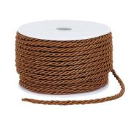 PH PandaHall 19mx3mm Cordon Torsadé en Polyester, Ficelle Décorative Tressée 3 Fils Corde Macramé Torsade pour Décoration Embrasse de Rideau Tapisserie, Cordon d'honneur, Sac Cadeau, Café