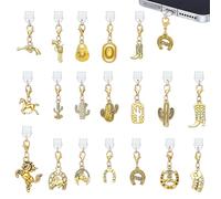 PH PandaHall 19pcs Charmes d'Étouffoirs Cowboy Western Antique Gold Cheval Type C Élément, 4.5-5cm Accessoires Charmes pour Liseuse Cadeau pour Amateurs de Livres Amis Enseignants