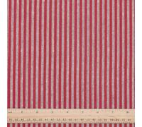 PH PandaHall 1m Tissu à Rayures Rouge en Lin Tissu à Rayures 1.46m Large Rayures Tissus de Couture Motifs à Rayures Campagnards Tissus pour DIY Artisanat Vêtement Robe Rembourrage Décoration Maison
