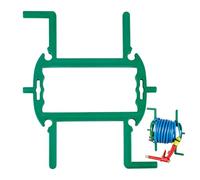 PH PandaHall 1Pc Bobine d'Extension Robuste en Forme de H, Organisateur de Câbles PVC 30m Capacité avec Poignée de Transport, Enrouleur de Cordon pour Stockage de Tuyaux et Cordes, Vert