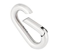 PH PandaHall 1pcs anneaux de Porte à Ressort en Argent Sterling Fermoir à Ressort Ovale Anneaux de Porte à Fermoir de Connecteur Rehausseur de Collier Fermoir de Bijoux pour Porte Clés de Bijoux