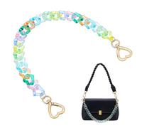 PH PandaHall 1pcs Chaîne de Sac en Acrylique 39.5 cm Chaîne de Sac Cœur | Chaîne de Sac à Main, Remplacement de Chaînes de Décoration de Sac Coloré pour Sac à Main Porté Épaule