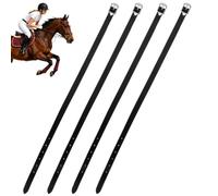 PH PandaHall 2 Paire Sangles de Fixage pour Éperons en Cuir Noir, Sangles D'Éperons en Cuir Noir Réglables Allongeant de 50x1.2cm pour L'Équitation Western et les Tenues de Cowboy