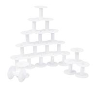 PH PandaHall 20 Packs Small Empty Spools White Plastic Spools Weaving Bobbins Craft Spools for Embroidery Thread, Paracord, Yarn, Ribbon, Crafts and Sewing, 2.2X 2.3 inch