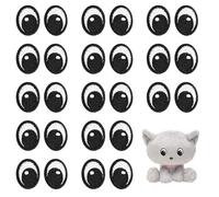 PH PandaHall 20 Paire Patchs Thermocollant Yeux Noirs Blancs Patch à Repasser Yeux de Dessin Animé Patchs Brodés en Polyester à Coudre pour Vêtements Chapeaux Sacs à Dos Chaussures Vestes 20x15.5mm