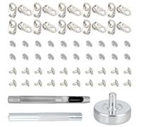 PH PandaHall 20 Sets Kit de Crochets pour Lacets de Bottes Crochets et Œillets de Bottes en Alliage Boucles de Lacets Rivets avec Outils pour Bottes Réparation Escalade Randonnée D'Extérieur Argenté