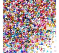 PH PandaHall 2000pcs Perles de Rocaille en Verre Rondes et Cylindriques de 2~2.5mm Perles Multicolores en Vrac pour la Fabrication de Boucles D'Oreilles de Bracelets et de Colliers