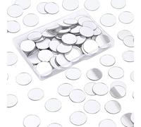 PH PandaHall 200pcs 20mm Tuiles de Miroir Auto-adhésives Carreaux de Mosaïque Décoratifs Ronds Plats Stickers Muraux pour la Décoration de la Maison Fabrication Artisanale