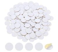 PH PandaHall 200pcs Cercles de Feutrine Blanche Autocollants 25mm Ronds Autocollants Pads Feutre pour Loisirs Créatifs Couture Bricolage Yeux de Fantôme D'Halloween