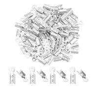 PH PandaHall 200pcs Embouts de Cordon Repliables Perles à Écraser Argenté Fermoir en Ruban de Cuir Embout à Écraser en Laiton Connecteurs de Bijoux pour la Fabrication de Bijoux Bracelets 7.5x2.5mm