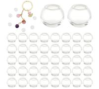 PH PandaHall 200pcs Mini Bouteille Globe en Verre 10mm Petite Boule Vide de Souhait Transparent Breloques Artisanale en Cristal pour Pendentif Bijoux