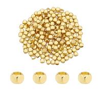 PH PandaHall 200pcs Perles Cubiques Plaqué Or 18 carats 3mm Perles D'Espacement en Laiton Espaceurs Carrés en Métal pour Été la Fabrication de Bracelets Colliers et Bijoux Boucles D'Oreilles
