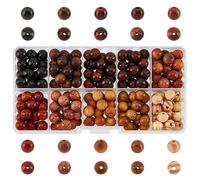 PH PandaHall 200pcs Perles en Bois Naturel Rondes 8mm - 10 Couleurs Assorties en Vrac pour Bijoux Artisanat Bracelet Collier Boucles d'oreilles Pâques