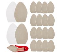 PH PandaHall 20pcs 2 Styles Patin Antiderapant Chaussure Semelles Chaussures Confort, 8.3x12.7cm Semelle Talon Auto Adhésif pour Chaussures de Danse Baskets et Talons Hauts, Beige