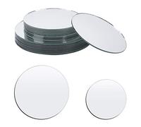 PH PandaHall 20pcs 7.6cm/10cm Tuiles de Miroir en Verre de Forme Ronde Petits Miroirs pour Les Moules de Couverture de Miroir Compacts Pliants, la Décoration Intérieure et l'artisanat de Bricolage
