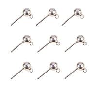PH PandaHall - 20pcs Acier Inoxydable DIY Craft Clou d'oreille Epingle Goujon avec 20pcs Papillon Poussoir Poussette Embout Clous d'oreilles Accessoir Boucle d'oreille
