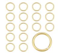 PH PandaHall 20pcs Anneaux de Jonction en Argent Sterling 925, 8mm Anneaux de Jonction Dorés O Rings 20 Gauge Anneau de Connexion de Bijoux pour Boucle D'Oreille Bracelet Collier Porte Clés