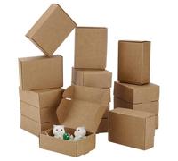 PH PandaHall 20pcs boîte Cadeau Marron Petite Boîte en Carton Mini Boîtes en Papier Coffret à Bonbons Coffret Rectangulaires en Papier Kraft pour Fête Mariage Emballage de Bijoux 8.5x6x3cm
