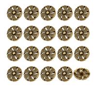 PH PandaHall 20pcs Bouton à Tige en Forme de Fleur 25mm Boutons en Métal Bronze Antique Boutons de Couture Vintage pour Vêtements Costumes Projets D'Artisanat Manteaux Décoration Accessoires