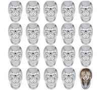 PH PandaHall 20PCS Boutons Tête Crâne Bouton Squelette Tête Gothique 25x16x14mm Platine Squelettes Effrayés Boutons à Coudre Punk Style Bouton pour Bijoux DIY Couture Vêtements Vestes Sacs Chemises