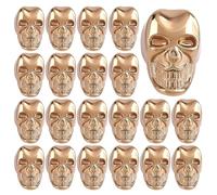 PH PandaHall 20pcs Boutons Tête de Mort Dorés Squelettes Effrayés 16x15x10mm Boutons Crânes Gothiques Bouton à Coudre Style Punk pour Bijoux Couture Loisirs Créatifs Vêtements Vestes Sacs Chemises