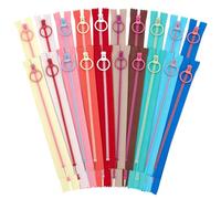 PH PandaHall 20pcs fermeture Éclair en Résine avec Anneau de Levage #3 fermeture Éclair en Nylon 10 couleurs Fermeture Éclair en Vrac pour Vestes, Couture Sacs Vêtements 23cm/ 30cm