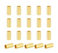 PH PandaHall 20pcs Perles à Sertir en Argent Sterling 925, 4mmx2mm Plaquées Or 18 carats Crimp Perles Bijoux Crimp Tubes pour la Création de Bijoux DIY Colliers Bracelets