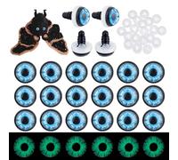 PH PandaHall 20pcs Yeux de Securite Amigurumi Yeux Lumineux 12mm Yeux de Sécurité Crochet Yeux de Sécurité Dragon Eye Cabochon Oeil Lumineux pour Crochet Lézard Serpent Peluche Animale Teddy