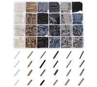 PH PandaHall 2165pcs Perles Tubes en Verre Perle Longue 24 styles Perles de Rocaille métalliques Tube Perles Tube D'espacement pour Bijoux Bracelet Collier Chaîne taille 9/12/15/18/20mm