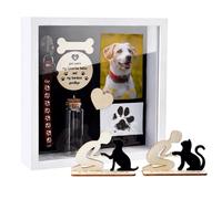 PH PandaHall 22cm Boîte Commémorative pour Animaux de Compagnie Cadre à Collier Rustique pour Chien Cadeau Souvenir Hommage Murale ou de Table pour Chats Chiens Souvenir Tableau commémoratif