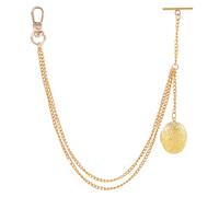 PH PandaHall 24cm Chaîne de Montre de Poche Or, Chaîne de Montre Dorée Chaîne de Gilet de Costume, Chaîne de Poche Chaine Montre Gousset pour Homme Mari Fête des Pères Pendentif: 3.5cm