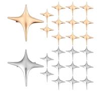 PH Pandahall 24pcs 2 Couleurs Épingles à Étoile Broche Étoile à Quatre Pointes Broches 29.5mm Étoiles Géométriques Pins de Revers Badge Métallique pour Coste Sac à Dos Chapeau Sac Cravate Fête Bijoux