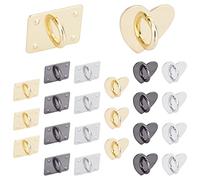 PH PandaHall 24Pcs 3 Couleurs Anneau de Doigt de téléphone Portable, Support de Boucle de poignée de Doigt de téléphone en métal adhésif Crochet Universel de fermoirs de Support de téléphone