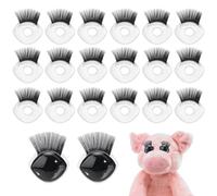 PH PandaHall 24pcs Cils de Poupée 31.5mm Cils de Poupée en Plastique Yeux de Sécurité Transparents Accessoires de Cil Artisanaux pour Crochet Animaux en Peluche Amigurumi Halloween Cadeau Fête Noël