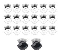 PH PandaHall 24pcs Cils de Sécurité en Plastique Transparent 26.5mm Cils de Poupée Artisanale Yeux de Sécurité avec Cil pour Amigurumi Crochet Animaux en Peluche Noël Halloween Décoration Bricolage