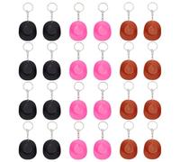 PH PandaHall 24pcs Porte Clés Chapeau de Cowboy Occidental Porte Clés en Forme de Chapeau Vif Mini Pendentif en Plastique avec Anneaux pour Cadeaux de Fête Western Bricolage Décoration de Fête