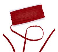 PH PandaHall 25m Bordure en Dentelle Tressée Rouge 8mm Bordure en Tresse Mille Pattes Ruban de Dentelle Artisanale Décorative Garniture en Polyester pour Tapisserie Rideau Costume Couture