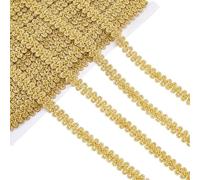 PH PandaHall 25m Galon Gimp Doré 12mm Galon Tapissier Bordure Décorative, Garniture de Tresse Gimp Tresse Garniture Ruban Garnitures à Franges pour Housses de Canapé Rideaux Costume Décor