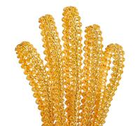 PH PandaHall 25m Garniture de tresse dorée pour la couture, 8 mm Gimp Tresse Garniture Ruban Garniture à franges de base en polyester pour costume de rembourrage Rideau Costume Décoration