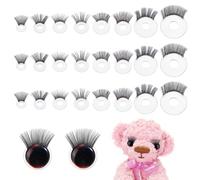 PH PandaHall 26pcs 8 tailles Cils de Sécurité 18~35mm Cils Noirs en Crochet pour Animal en Peluche pour la Fabrication D'Ours en Peluche de Marionnettes
