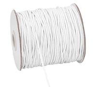 PH PandaHall 2mm Cordon Ciré 91m Fil de Coton Ciré Blanc Cordon Ciré Ficelle de Perles Cirées pour Colliers Attrape Rêves Fabrication de Bijoux