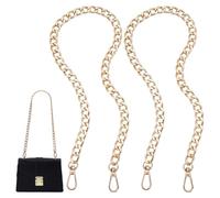 PH PandaHall 2pcs 60cm Chaîne pour Sac Doré Chaîne Courte pour Sac en Métal, Chaînes de Rechange Sacs en Aluminium pour Femme Sac à Main Sacs à Épaule Pochette Faites-le Vous-même