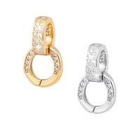 PH PandaHall 2pcs fermoirs à Double Bélière en Argent Sterling 925, 14x8.5mm Fermoirs Rehausseurs pour la Fabrication de Colliers et de Bijoux Or/Platine