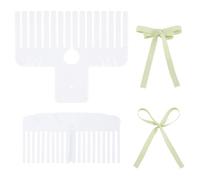 PH PandaHall 2pcs outil de Fabrication Bow Maker, 2 Styles D'Outils de Tricot de Nœud Papillon en Plastique Outil de Fixation Artisanal pour Nœuds Cadeaux, Corsages de Poignet, Décorations la Maison