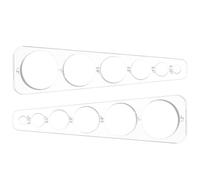 PH PandaHall 2PCS Outil Yeux de Sécurité pour Amigurumi Outil D'Insertion Transparents Outil Auxiliaire Jauge de Globe Oculaire Planche pour Yeux D'Animaux en Peluche au Crochet 6/10/15/20/25/30mm