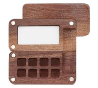 PH PandaHall 2pcs Petite Palette D'Aquarelle 8 grilles en Bois Mini Plateau de Peinture de Voyage Palette Acrylique Portable Vide Boîte de Rangement pour Aquarelle, Peinture Acrylique Gouache